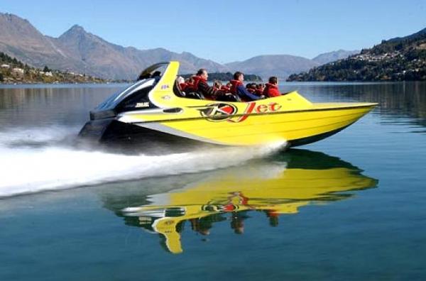 Kawarau Jet racing across Lake Wakatipu